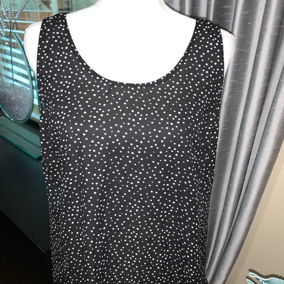 Polka Dots black sleeveless top - Picture 2 of 7